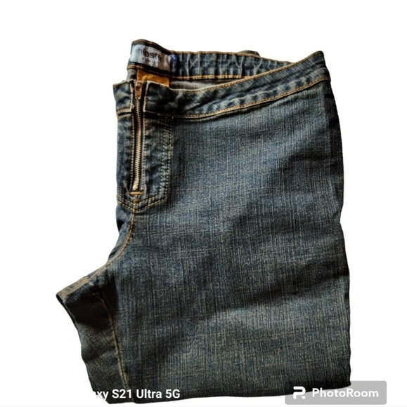 Jordache Hipster Stretch Jeans Vintage Front Zip Only No Buttons Blue Size 13/14 - Picture 1 of 8